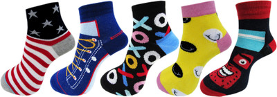 RC. ROYAL CLASS Boys & Girls Printed Ankle Length(Pack of 5)