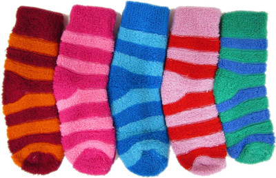 RC. ROYAL CLASS Baby Boys & Baby Girls Striped Mid-Calf/Crew(Pack of 5)