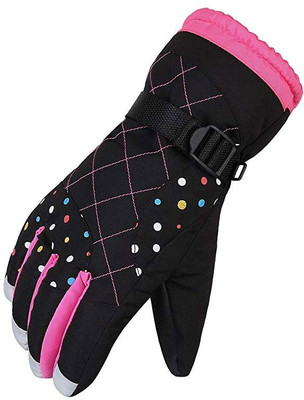 

WATERFLY Fashion Women's Femal Warm Waterproof Winter Outdoor Glove Cycling Gloves (, Black