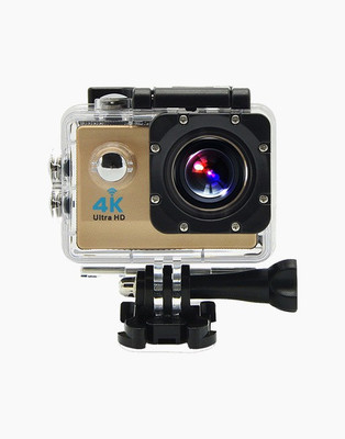 

OWO G53R 4K Ultra HD Waterproof Wifi Sports and Adventure Camera Sports and Action Camera(Gold, 12 MP), Black