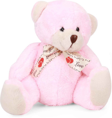 

Starwalk Bear Plush Baby Pink Colour With Love You Ribbon - 20 cm(Pink)