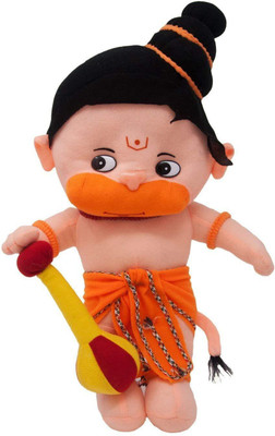 

Sana Lord Baal Hanuman Hindu Idol Soft Plush Toy- 34cm - 10 cm(Multicolor)