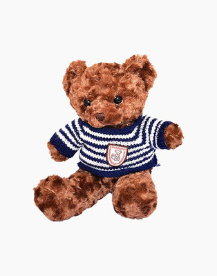 

OWO Stuffed Cute Brown Bear in Blue & White T-Shirt Soft Toy - 32 mm(Brown & White)