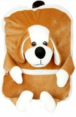 ToyKing Play school Puppy bags for kids Kindergarten and Nursery baby School bag - 38 cm(Brown)