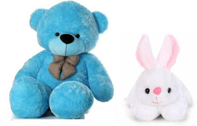 

Riva Teddy 4 feet Long Cute teddy bear White Cute Soft Rabbit Toy 121 cm (Blue, White) - 121 cm(Blue, White)