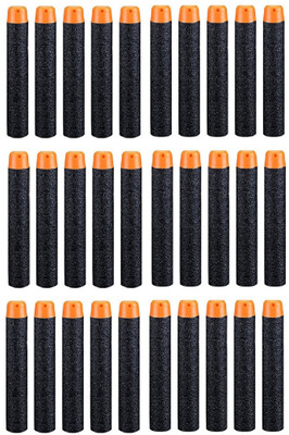 

Something4u (Pack of 30) Black Bullet Foam Dart Bullets for Nerf N-Strike Elite Guns,(Black)