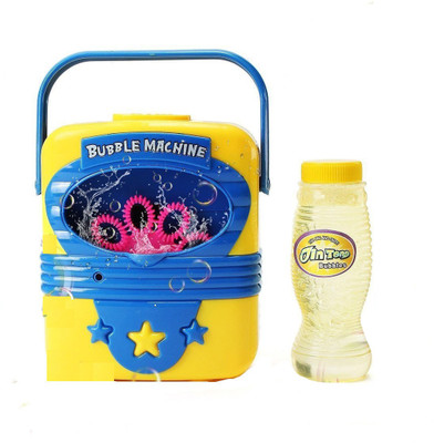 

TALKING GANESHA Portable Electric Automatic Bubble Blowing Machine for Birthday Party Fun with 118ml Refill - Non Toxic(Multicolor)