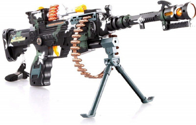 

FLICK IN Battery Operated Musical Combat Gun Toy Military Look 56 cm Gun with Light, Sound and Vibration Toy for Kids Boys and Girls(Multicolor)