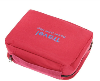 

Ergode Nylon Toiletry Bag Cosmetic Makeup Pouch with Multi Pockets Hook Toiletry Bag Travel Toiletry Kit(Multicolor)