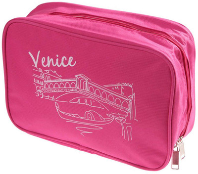 

House of Quirk Hanging Travel Toiletry Cosmetic Makeup Organizer- Pink Travel Toiletry Kit(Pink)