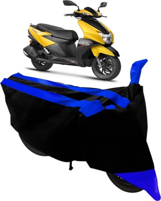 Flipkart SmartBuy Two Wheeler Cover for TVS(Black, Blue)