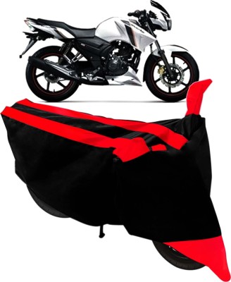 SHOOLIN Two Wheeler Cover for TVS(Black, Red)