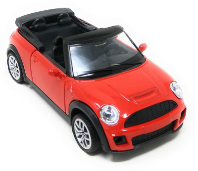 

Akrobo Die-Cast Open Top Metal Sport Car Pull Back with Openable Doors and Light and Music Gift for Kids Red(Red)