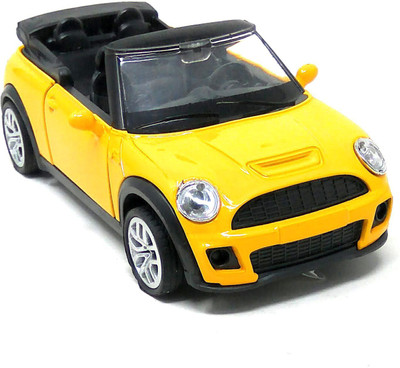 

Akrobo Die-Cast Open Top Metal Sport Car Pull Back with Openable Doors and Light and Music Gift for Kids Yellow(Yellow)