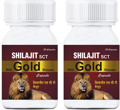 

AlexVyan Shilajit SCT Gold - 60 caps - for strength, stamina & power-(30*2=60)(60 No)