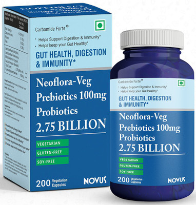 

Carbamide Forte Probiotics Supplement 2.75 Billion cfu with Prebiotics 100mg (200 Veg capsules)(200 No)