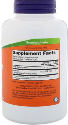 

Now Foods Now Foods, Valerian Root, 500 mg, 250 Veg Capsules(250 No)