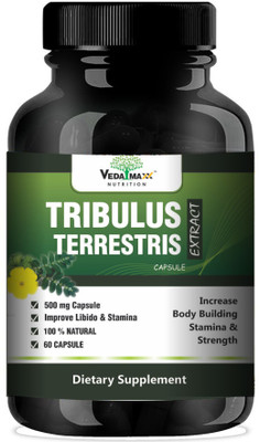 

VEDA MAXX Tribulus Terrestris Extract-500Mg 60 Capsules, 40% Saponins for a bodybuilding or training supplement.(500 mg)