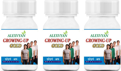 

AlexVyan 180 Capsule More Powerful New Growing Up Gold Speed Height Ayurvedic(180 No)