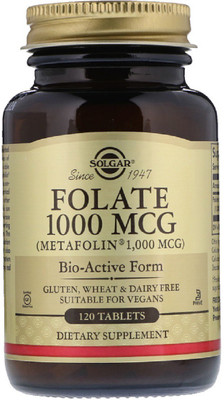 

Solgar Solgar, Folate, As Metafolin, 1000 mcg, 120 Tablets(120 No)