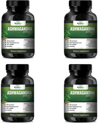 

VEDA MAXX Ashwagandha Vegetarian Tablet For Improve Energy, Strength & Stamina (Pack of 04)(500 mg)