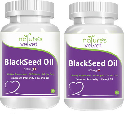 

Natures Velvet Lifecare Black seed oil 500mg capsules- Pack of 2(500 mg)
