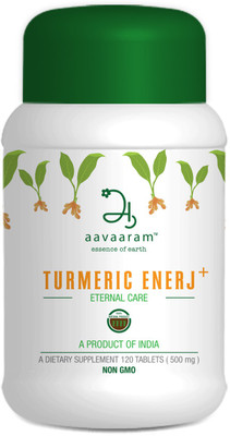 

Aavaaram Turmeric Enerj+, Dietary Supplement, 120 Tablets(500 mg)