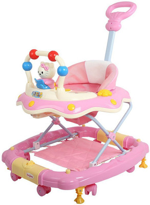 

Baybee Musical Walker & Rocker With Parent Rod(Pink)