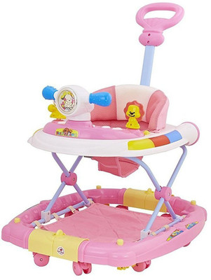 

Baybee Musical Walker & Rocker With Parent Rod(Pink)