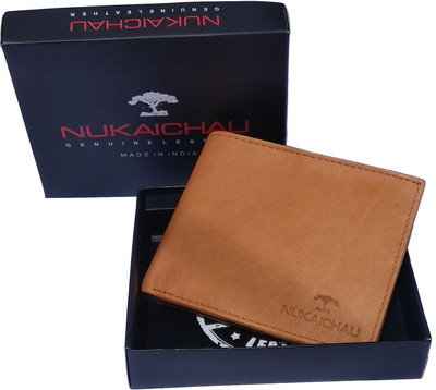 

Nukaichau Men Tan Genuine Leather Wallet(5 Card Slots)