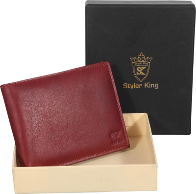 

Styler King Men Brown Genuine Leather Wallet(3 Card Slots)