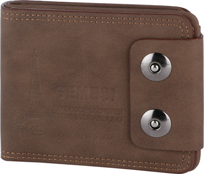 

OM Men Brown Genuine Leather Wallet(3 Card Slots), Bronw