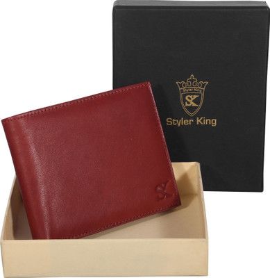 

Styler King Men Brown Genuine Leather Wallet(6 Card Slots)