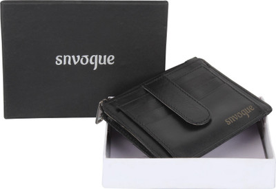 

SNVOGUE Men Casual Black Genuine Leather Card Holder(9 Card Slots)