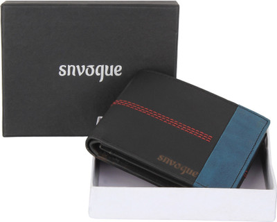 

SNVOGUE Men Casual Black, Blue Artificial Leather Wallet(6 Card Slots)