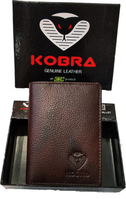 

KOBRA Men Black Genuine Leather Wallet(6 Card Slots)