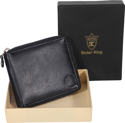 

Styler King Men Black Genuine Leather Wallet(5 Card Slots)