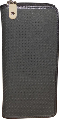

Style 98 Men Multicolor Genuine Leather Card Holder(15 Card Slots), Black:beige