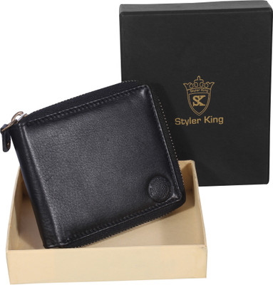 

Styler King Men Black Genuine Leather Wallet(5 Card Slots)