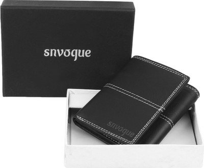 

SNVOGUE Men Casual Black Genuine Leather Wallet(5 Card Slots)