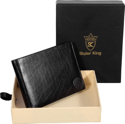 

Styler King Men Black Genuine Leather Wallet(6 Card Slots)
