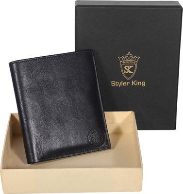

Styler King Men Black Genuine Leather Wallet(5 Card Slots)