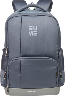 

EUME Lexus 22 Ltr Laptop Backpack for 40 cm Laptop And Nylon Water Resistance Backpack - (Grey) 22 L Backpack(Grey)