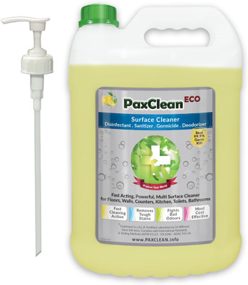 

PaxClean - ECO, Multi-Surface, Floor, Kitchen, Toilet, Disinfectant, Sanitizer, Germicide, Deodorizer, Cleaner Concentrate (Citrus) 5 L Combo with Pump Citrus(5 L)