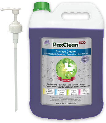

PaxClean ECO (Lavender) 5L, Bathroom – Toilet Surface Disinfectant Sanitizer Cleaner, Germicide, Deodorizer, Cleaner Concentrate Lavender(5 L)