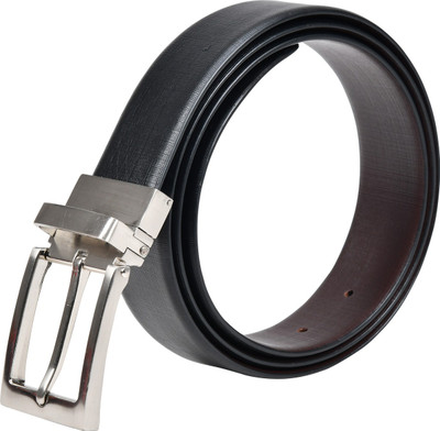 

Crazee Wear Men Casual Black Genuine Leather Reversible Belt
