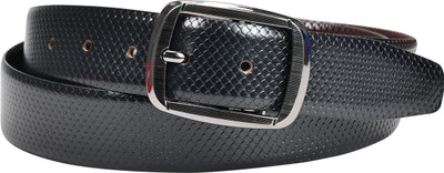 

Crazee Wear Men Casual Black Genuine Leather Reversible Belt