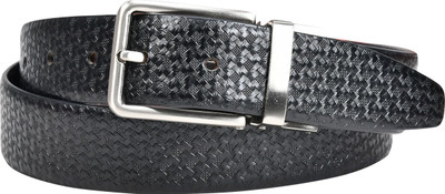 

Crazee Wear Men Casual Black Genuine Leather Reversible Belt