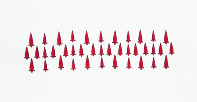 

SJ COLLECTION Maroon Diya Shape Medium And Small Size Forehead Maroon Bindis(Fancy Series)