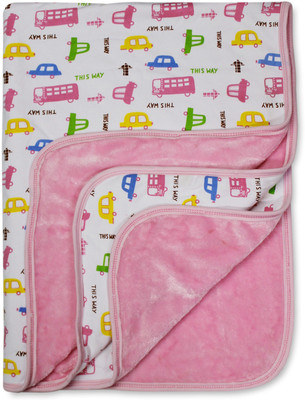 

Tumble Printed  Crib Baby Blanket(Fur, Pink
